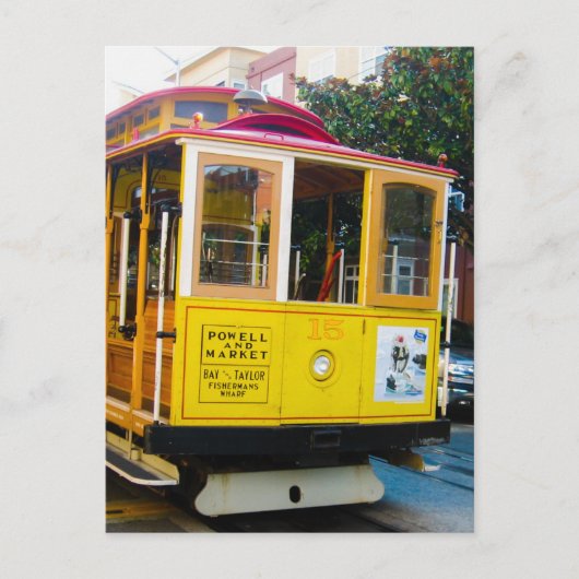 San Francisco California trolley Briefkaart (Voorkant)
