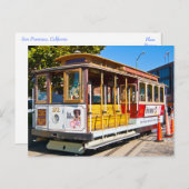 San Francisco California Trolley Car Briefkaart (Voorkant / Achterkant)