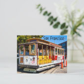 San Francisco California Trolley Car Briefkaart (Staand voorkant)