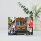 San Francisco California Trolley Car Briefkaart (Staand voorkant)