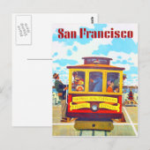 San Francisco California Trolley Car Golden Gate Briefkaart (Voorkant / Achterkant)