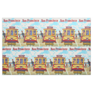 San Francisco California Trolley Car Golden Gate Stof