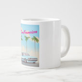 San Francisco California Tropical Reisposter Grote Koffiekop (Voorkant rechts)