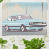 San Francisco California Tropical Reisposter Theedoek (Gevouwen)