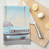 San Francisco California Tropical Reisposter Theedoek (Quarter Fold)