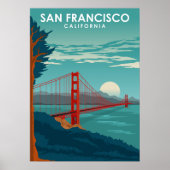 San Francisco California United States Travel Poster (Voorkant)