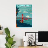 San Francisco California United States Travel Poster (Thuiskantoor)