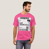 San Francisco California USA Joseboarding Pass T-shirt (Voorkant volledig)