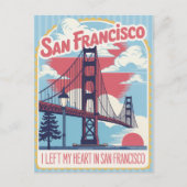 San Francisco California USA Vintage Travel Briefkaart (Voorkant)