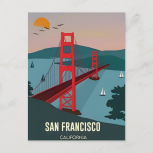 San Francisco California  vakantie Briefkaart