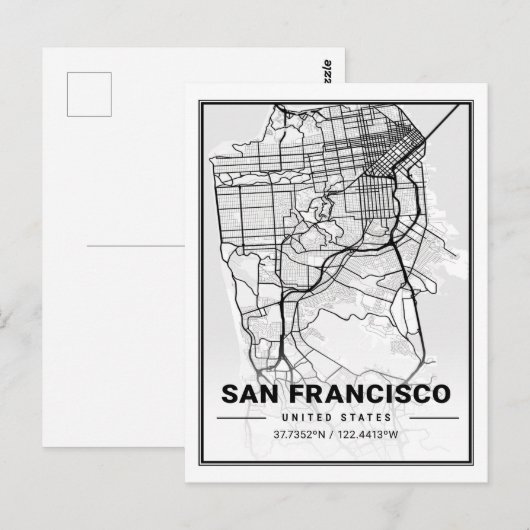 San Francisco California, Verenigde Staten: Travel Briefkaart (Voorkant / Achterkant)
