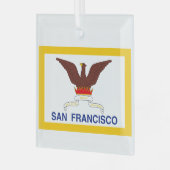 San Francisco California Versiering Glas Ornament (Voorkant links)