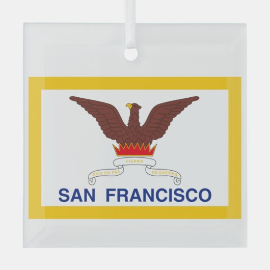 San Francisco California Versiering Glas Ornament (Voorkant)