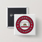 San Francisco California Vierkante Button 5,1 Cm (Voorkant /achterkant)