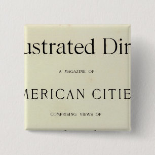 San Francisco California Vierkante Button 5,1 Cm