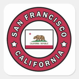 San Francisco California Vierkante Sticker
