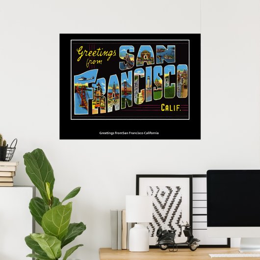 San Francisco California Vintage Poster (Thuiskantoor)