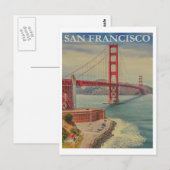 San Francisco California vintage-reizen Briefkaart (Voorkant / Achterkant)