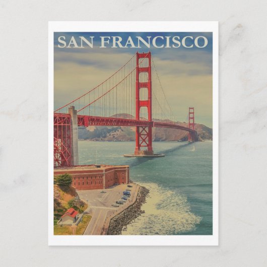 San Francisco California vintage-reizen Briefkaart (Voorkant)