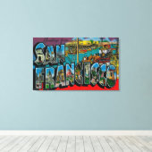 San Francisco, CaliforniaLarge Letter Scenes 2 Canvas Afdruk (Insitu (Houten vloer))
