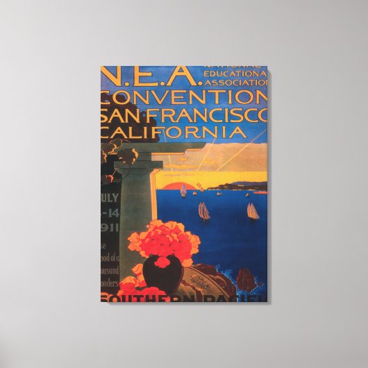 San Francisco, CaliforniaN.E.A. Conventie Canvas Afdruk (Voorkant)