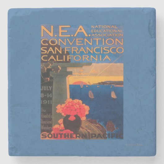 San Francisco, CaliforniaN.E.A. Conventie Stenen Onderzetter (Voorkant)