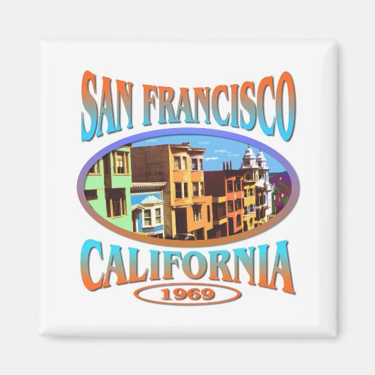San Francisco Californië 1969 Magneet (Voorkant)