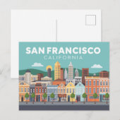 San Francisco Californië Briefkaart (Voorkant / Achterkant)