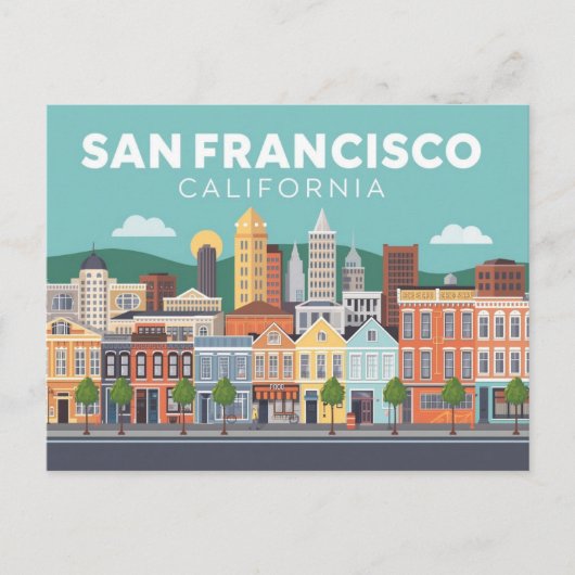San Francisco Californië Briefkaart (Voorkant)