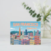 San Francisco Californië Briefkaart (Staand voorkant)