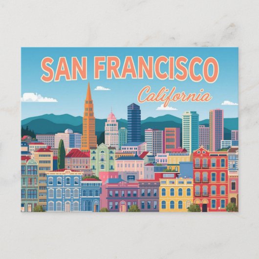 San Francisco Californië Briefkaart (Voorkant)