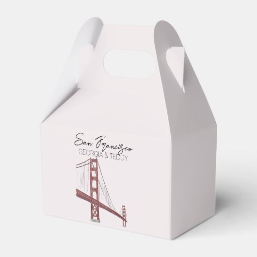 San Francisco, Californië Bruiloft welkomsttas Bedankdoosjes (Achterkant)