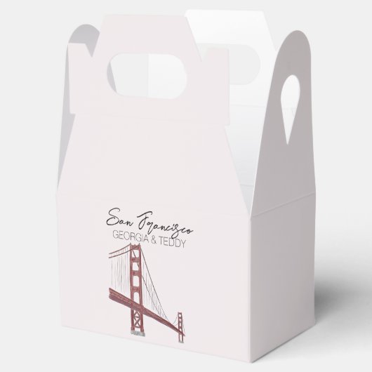 San Francisco, Californië Bruiloft welkomsttas Bedankdoosjes (Geopend)