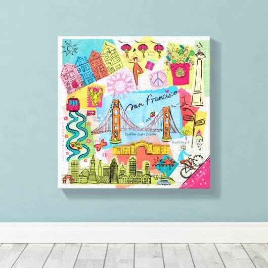 San Francisco, Californië Canvas Afdruk (Insitu (Houten vloer))