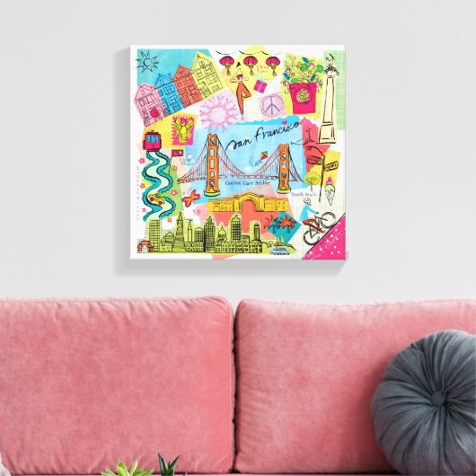 San Francisco, Californië Canvas Afdruk (Insitu (Woonkamer))