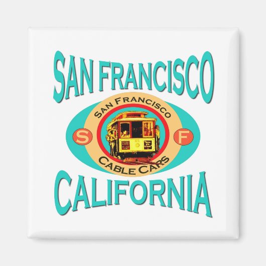 San Francisco Californië Gift Magneet (Voorkant)