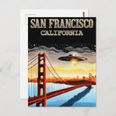 San Francisco, Californië - Golden Gate Bridge Briefkaart (Voorkant / Achterkant)