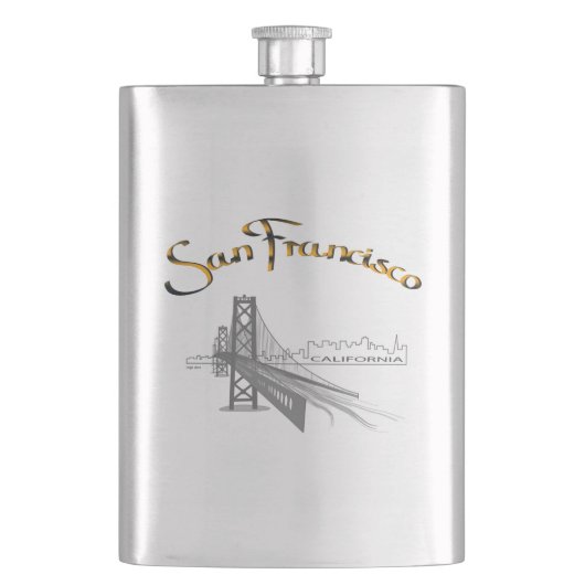 San Francisco, Californië Heupfles (Voorkant)