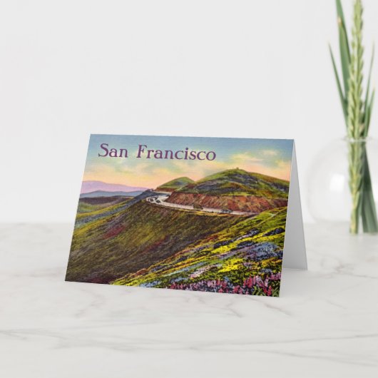 San Francisco, Californië Kaart (Voorkant)