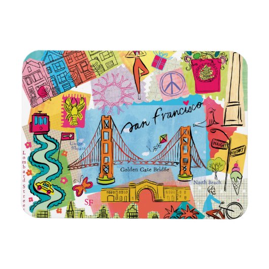 San Francisco, Californië Magneet (Horizontaal)