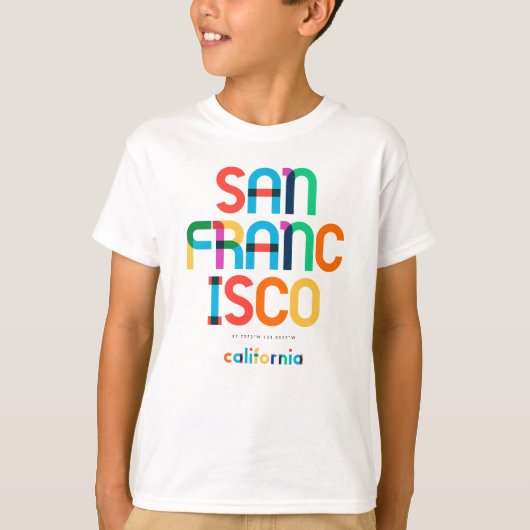 San Francisco Californië midden eeuw, Pop Art, T-shirt (Voorkant)