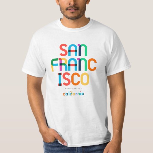 San Francisco Californië midden eeuw, Pop Art, T-shirt (Voorkant)