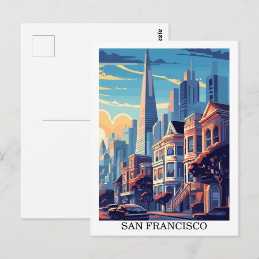 San Francisco, Californië: Reis  Briefkaart (Voorkant / Achterkant)