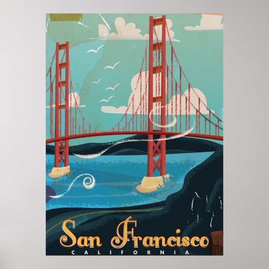 San Francisco, Californië Reisposter Poster (Voorkant)