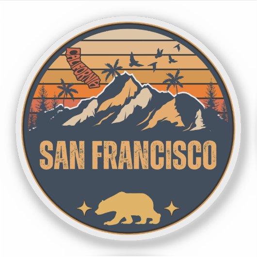 San Francisco, Californië Sticker (Voorkant)