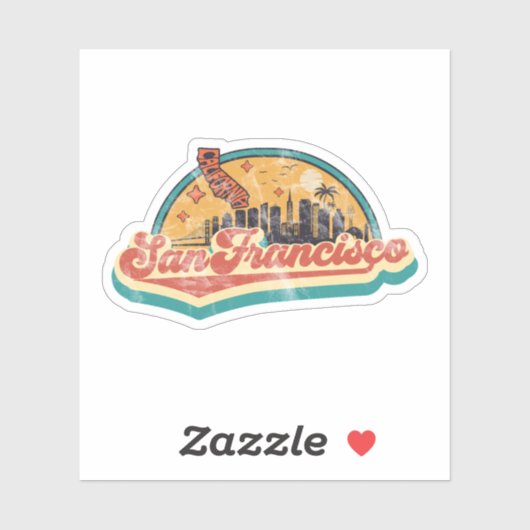 San Francisco, Californië Sticker (Vel)