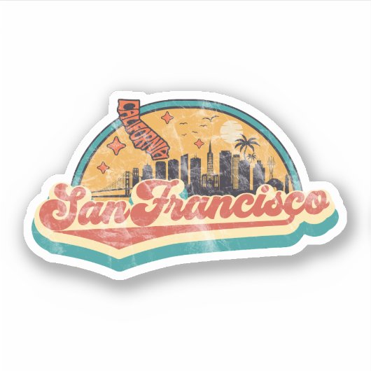 San Francisco, Californië Sticker (Voorkant)