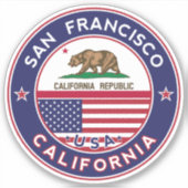 San Francisco, Californië Sticker (Voorkant)