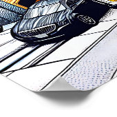 San Francisco, Californië Stripboek Style Art Poster (Hoek)