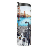 San Francisco, Californië Stripboek Style Art Thermosbeker (Geroteerd rechts)